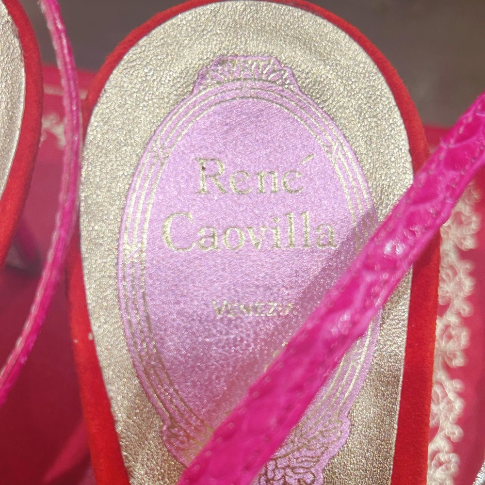 Authentic Rene Caovilla Multicolor Embellished Heels - Picture 7 of 7